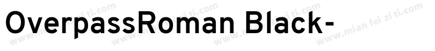 OverpassRoman Black字体转换